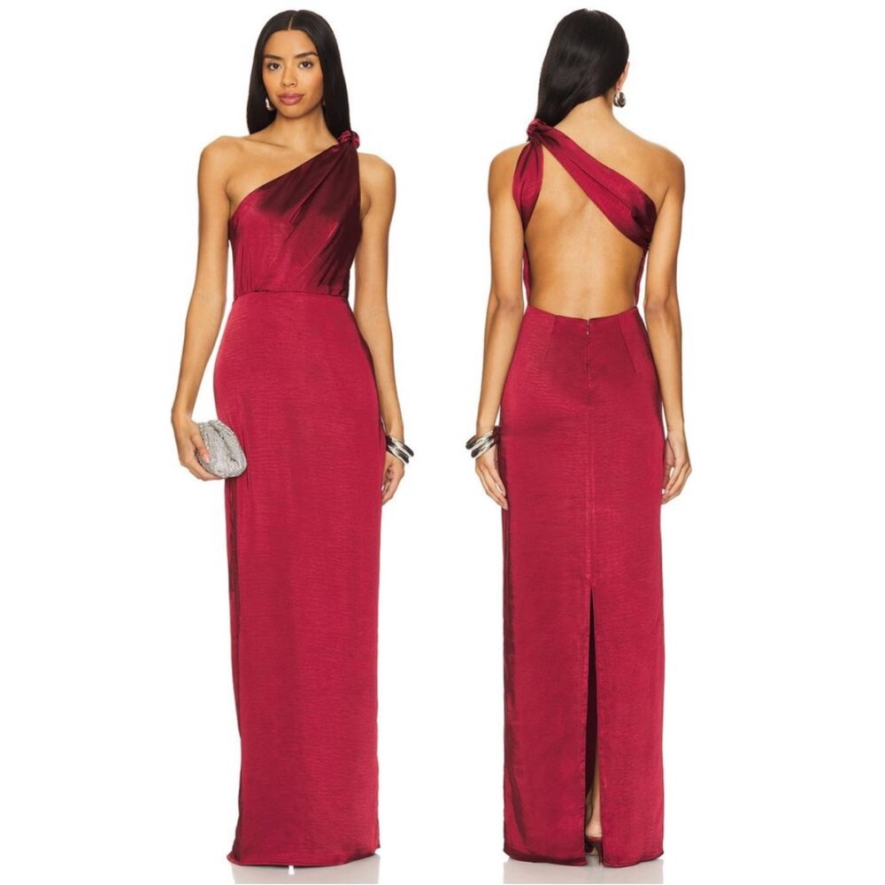 NEW NWT Lovers and Friends Bella Dress Gown in Cabernet